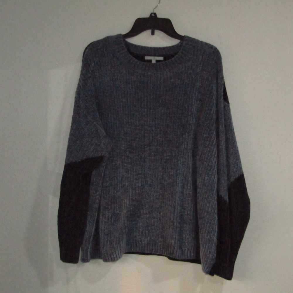 Heart and Crush Plus Size Chenille Color Block Pullover